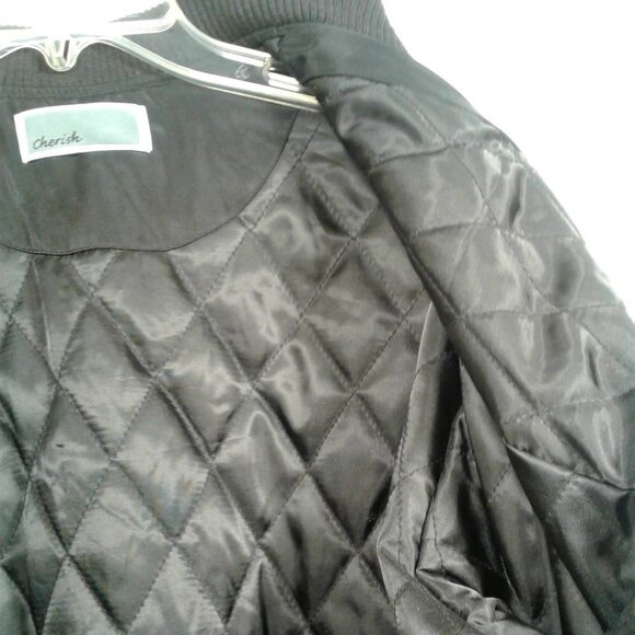 Cherish Mid length Black Zip Up Jacket - Picture 6 of 15